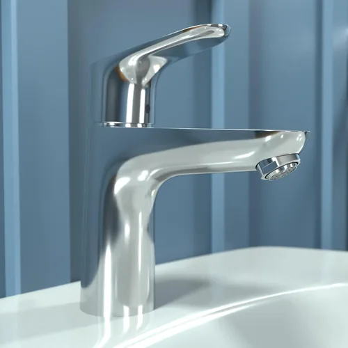 Miniatura 2 de hansgrohe Focus Modern 04371000 - Grifo de lavabo de baño de 1 manija y 1 7 pulgadas de alto, fácil de limpiar, cromado