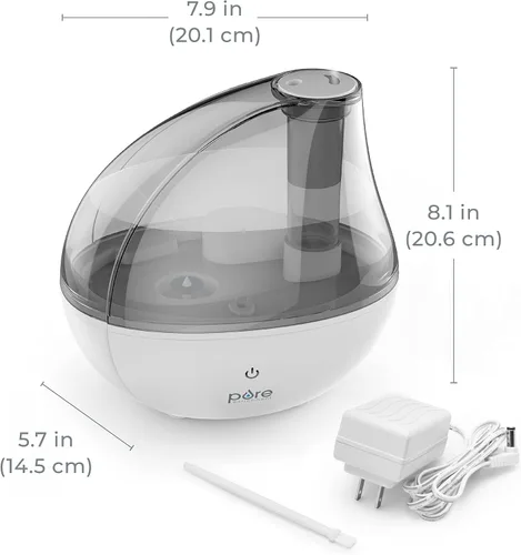 Miniatura 8 de MistAire humidificador ultrasónico de vapor frío. Unidad humidificadora premium con funcionamiento silencioso y función de luz nocturna