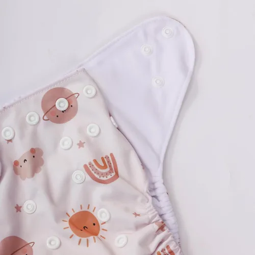 Miniatura 7 de CoolaPeach Juego de 12 pañales de tela ajustables reutilizables para recién nacidos a 0-3 años, tamaño único, fundas de pañales de bolsillo lavables