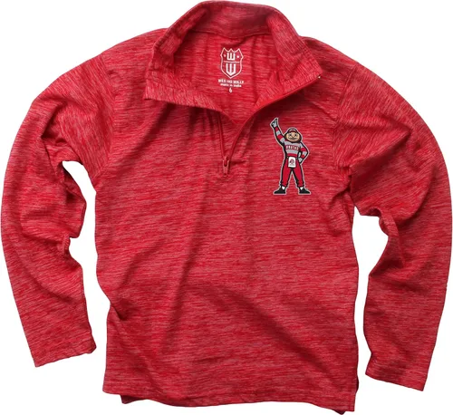 Miniatura 13 de Wes and Willy Camiseta de manga larga con cremallera de 1/4 para niños, para fanáticos de los deportes universitarios, de hilo nublado