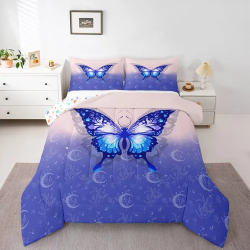 Miniatura 14 de Erosebridal Edredón de zorro para niños, tamaño individual, juego de ropa de cama de zorro de dibujos animados para niños y niñas, decoración