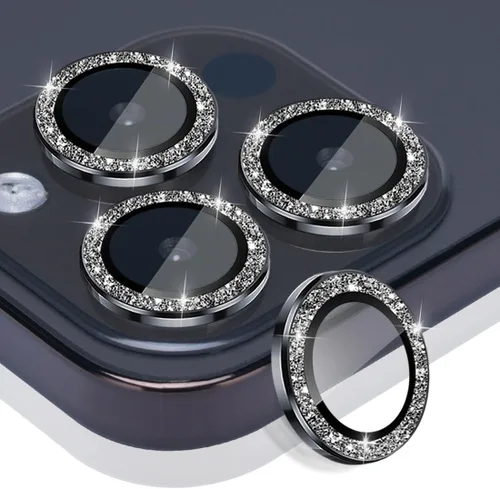 Miniatura 17 de Protector de lente de cámara para iPhone 15 Pro Max, protector de lente de vidrio templado con anillo de aleación de aluminio, compatible con iPhone