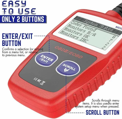 Miniatura 4 de Escáner CAN OBD2 MS309 Escáner automotriz Herramienta de diagnóstico del motor EOBD Lector de código de motor de verificación de automóvil