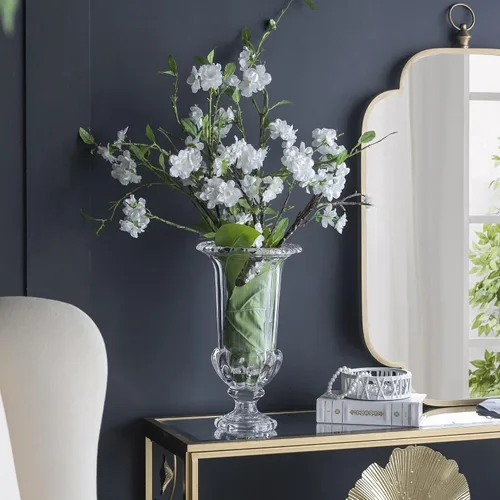 Miniatura 5 de Florero decorativo de vidrio de estilo antiguo de 9.4 pulgadas con patrón de diamante