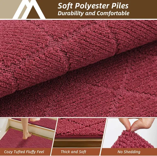 Miniatura 18 de COSY HOMEER - Alfombra antideslizante para escaleras, para interiores y escalones de madera, para niños y perros, 100 % poliéster, base de Beige