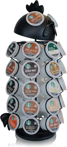 Miniatura 8 de Made Easy Kit - Organizador de almacenamiento en carrusel de 360 cápsulas de café, compatible con cápsulas Keurig K-Pods K-Cups, organizador de Gato