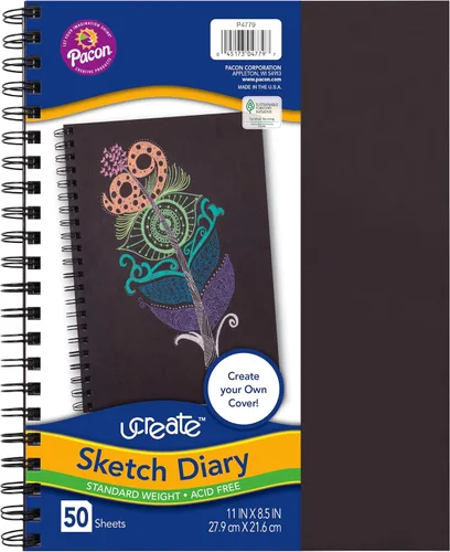 Miniatura 4 de Pacon® PAC4776 Art1st® - Diario de bocetos para crear tu propia portada, 9 x 6 pulgadas, natural