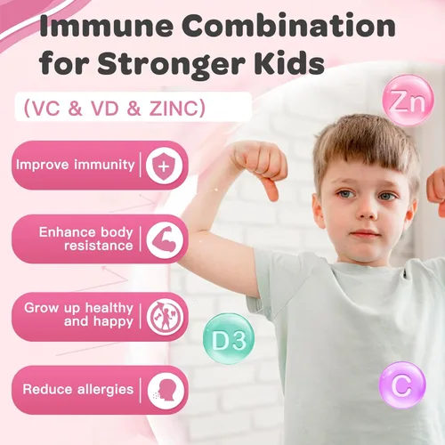 Miniatura 6 de Probióticos para niños, gomitas probióticas multivitamínicas para niños con 5 mil millones de UFC para salud digestiva y apoyo inmunológico