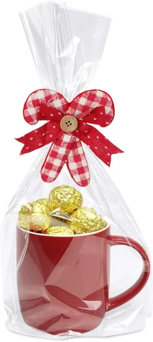 Miniatura 16 de Morepack Bolsas de Celofán de 16 x 24 pulgadas para Cestas de Regalo, Bolsas de Cestas de Celofán Transparente, 10 piezas (planas, sin fondo)
