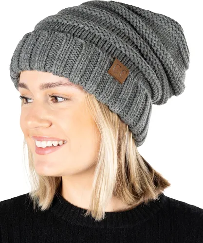 Miniatura 89 de Funky Junque Gorro de moda de punto trenzado de talla extragrande, grueso, abrigado, suave y holgado