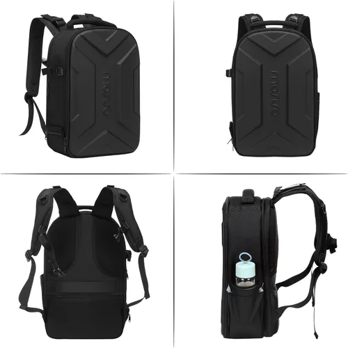 Miniatura 8 de MOSISO Mochila para cámara DSLR/SLR/SLR/sin espejo, impermeable, artística, geométrica, rígida, con soporte para trípode y compartimento para laptop