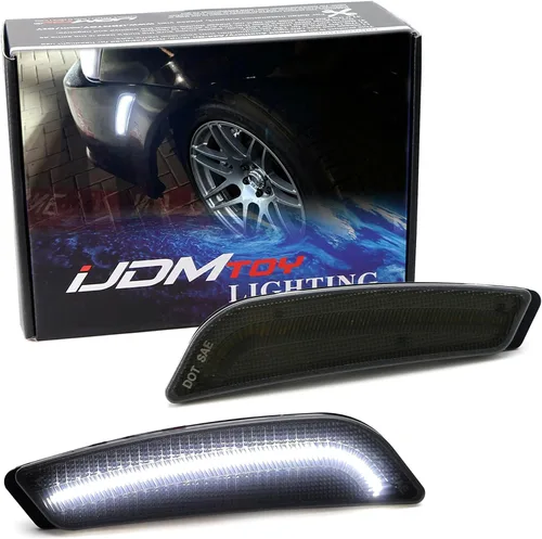 Miniatura 11 de iJDMTOY Kit de luz de marcador frontal LED ámbar con lente transparente compatible con Cadillac CTS 2003-07, alimentado por LED 30-SMD, reemplaza