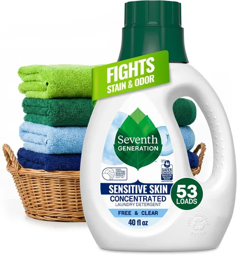 Seventh Generation Detergente Líquido Concentrado para Ropa Free & Clear Sin Fragancia 40 oz