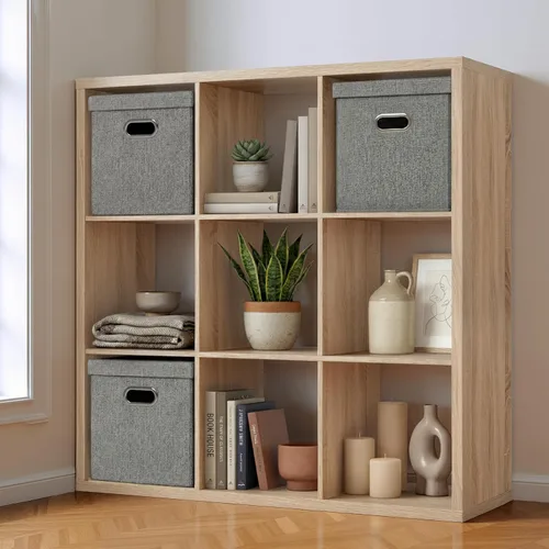 Miniatura 13 de Fencer Wire Estante organizador de almacenamiento de 6 cubos con borde exterior extragrueso, divisor de estante de almacenamiento abierto de 13