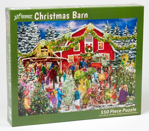 Miniatura 2 de Rompecabezas de granero navideño de 550 piezas por Vermont Christmas Company