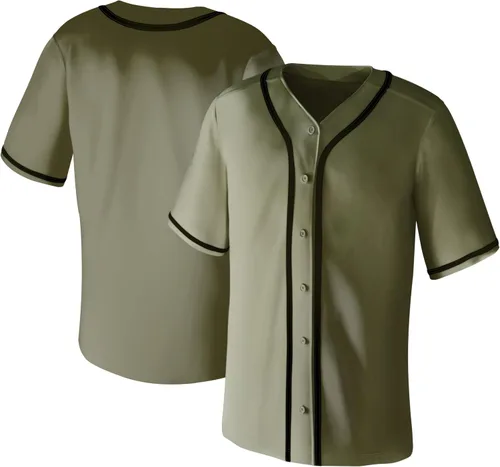Miniatura 10 de Camisetas de béisbol en blanco para hombre, camisas de manga corta, estilo Hip Hop, deportivas, casuales, con botones, uniformes Hip Pop