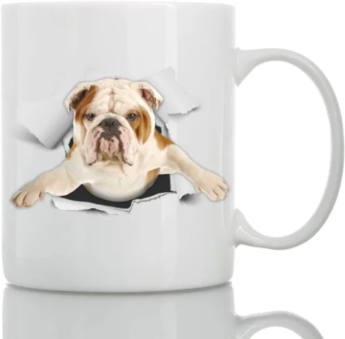Miniatura 8 de Lindest British Bulldog - Taza de café divertida de cerámica, regalo perfecto para amantes de los perros, bonita taza de café novedosa, gran