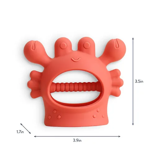 Miniatura 6 de Itzy Ritzy Bitzy Grip - Mordedor de silicona para bebés, juguete de dentición con agarre fácil de sostener, diseñado para bebés de 3 meses