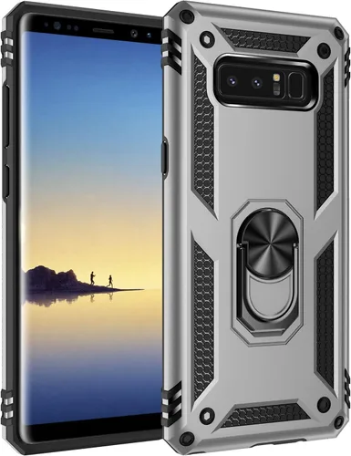 Miniatura 12 de Funda de grado militar para Samsung Galaxy Note 8, soporte de anillo giratorio de metal 360, soporte de soporte magnético integrado para montaje