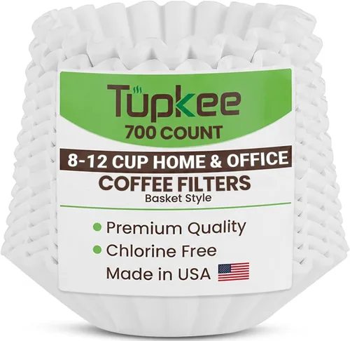 Miniatura 9 de Filtros de café de 8 a 12 tazas, 300 unidades, estilo cesta, papel blanco, filtro de café sin cloro, fabricado en los Estados Unidos