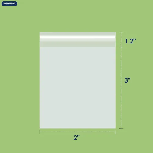 Miniatura 2 de Bolsas de celofán transparente de 2 x 3 pulgadas, 200 unidades, 0.109 in de grosor, bolsas de plástico pequeñas para joyas, golosinas, dulces