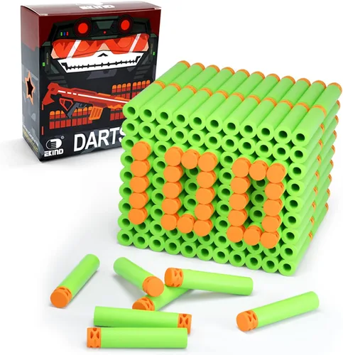 Miniatura 13 de EKIND 100 piezas de 2,83 pulgadas diseño hueco TPR dardos de cabeza suave rellenos de espuma tipo bala para armas Nerf N-strike Elite, 100, Blanco