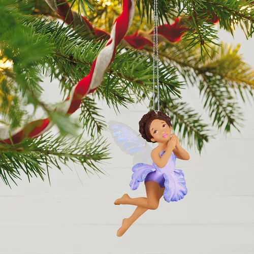 Miniatura 6 de Hallmark Keepsake Adorno de Navidad de plástico 2022, hada mensajeros iris hada