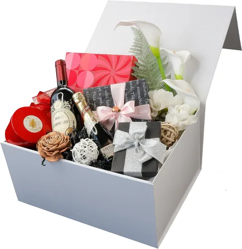 Miniatura 6 de 4 cajas de regalo con tapas de 11.4 x 7.5 x 2 pulgadas, mate, plegable, con cierre magnético, para regalos, padrinos de boda y damas de honor