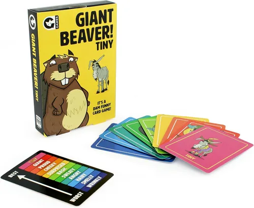 Ginger Fox: Giant Beaver Tiny Ass - Juego de cartas de fiesta para adultos, Top Trump tus oponentes para la victoria, It's Dam Funny, animales y