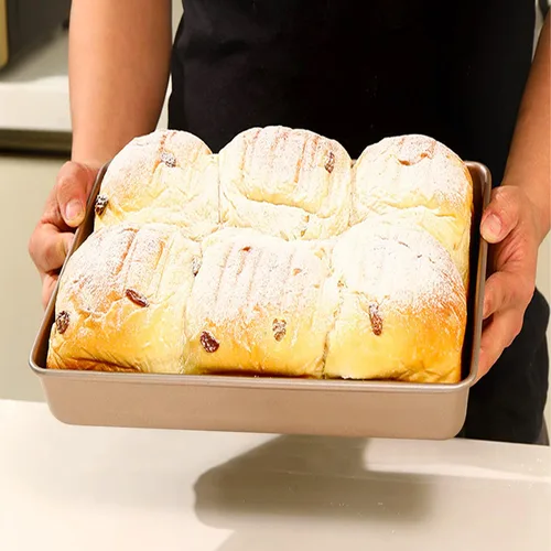 Miniatura 3 de Paquete de 2 bandejas para hornear de 11 pulgadas, bandeja para hornear de tamaño profundo antiadherente, bandeja para galletas, brownies, pasteles