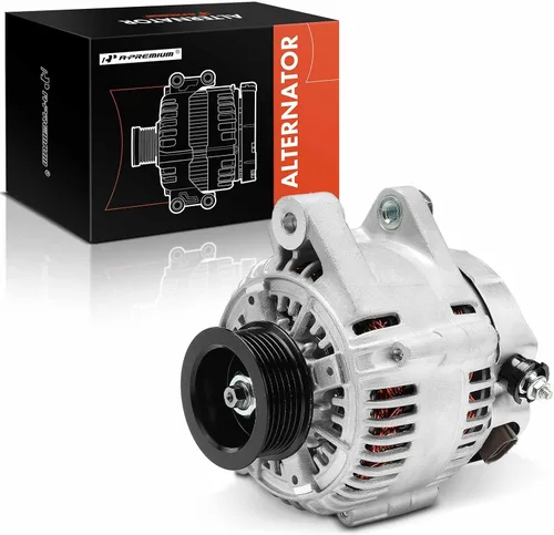 A-Premium Alternador compatible con Toyota Sienna 1998-2003 3.0L, 12V 100A polea de 6 ranuras en el sentido de las agujas del reloj, reemplazo #