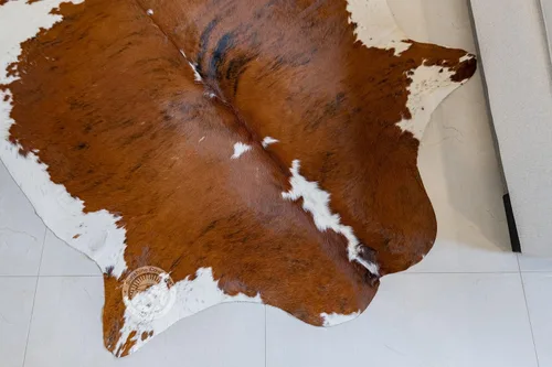 Miniatura 6 de LUXURY COWHIDES alfombra tricolor de coloración berrenda XL de 6 x 8 pies, 180 cm x 240 cm aproximadamente, de calidad superior Vientre blanco