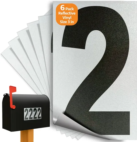 Miniatura 78 de iSYFIX Calcomanías de vinilo negro número 0 (Zero) – Paquete de 6 calcomanías de 1.5 pulgadas – Calcomanías de alta calidad, fondo reflectante