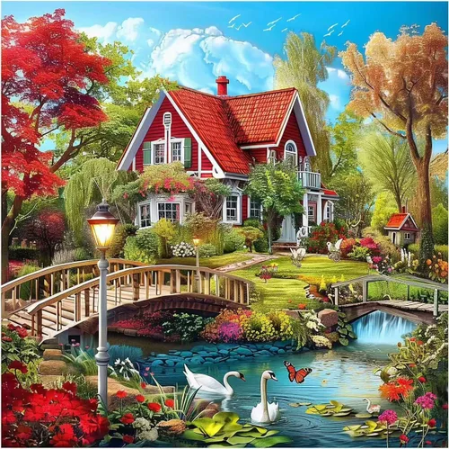 Miniatura 10 de Leimonri Kits de arte de diamantes para adultos, arte de diamantes del mundo marítimo, pinturas de puntos de diamante para principiantes, kits