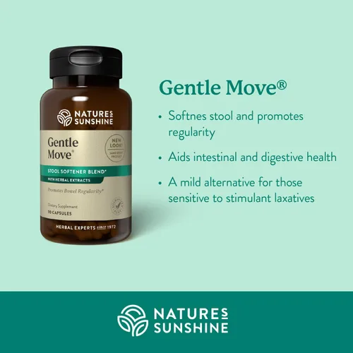 Miniatura 2 de Nature's Sunshine Gentle Move: Experimenta apoyo digestivo diario y alivio natural del estreñimiento con fibra natural para heces suaves