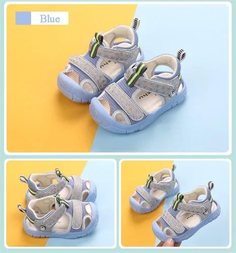 Miniatura 3 de Sandalias de verano para niños pequeños, sandalias deportivas para niños, puntera cerrada, correa atlética, zapatos de agua para playa