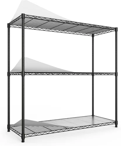 Miniatura 9 de pouseayar Estantería de alambre de metal NSF de 3 niveles, capacidad de 1050 libras, estante de almacenamiento ajustable resistente