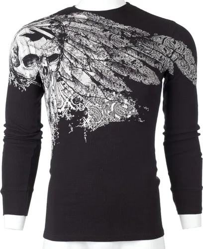 Miniatura 4 de Xtreme Couture by Affliction - Camisa térmica para hombre, color negro envejecido