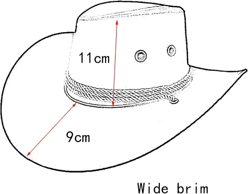 Miniatura 7 de Sandy Ting Sombrero vaquero occidental de ala ancha de fieltro sintético para hombre