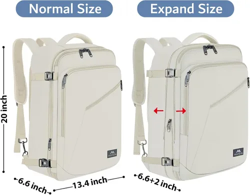 Miniatura 144 de MATEIN - Mochila de viaje extragrande de 10.56 galones, mochila de viaje ampliable apta para aerolíneas, para viajeros de fin de semana, hombres