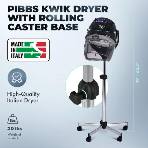 Miniatura 2 de Pibbs 514 Kwik Dri Secador de salón con ruedas, 1100 W.