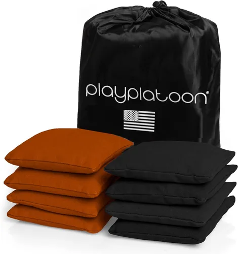 Miniatura 20 de Bolsas de cornhole de tela de pato resistentes a la intemperie premium de Play Platoon - Juego de 8 bolsas de frijoles para juego de Corn Hole