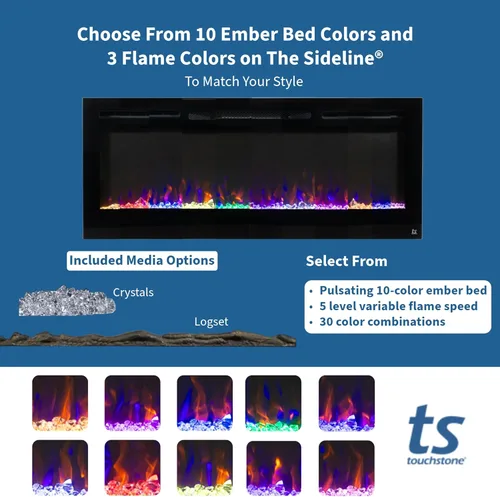 Miniatura 5 de Touchstone Sideline - Chimenea eléctrica empotrable
