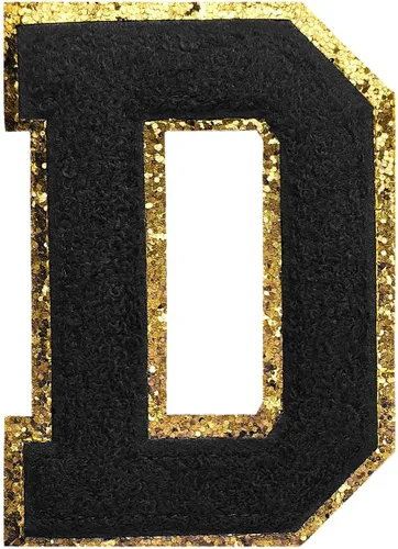 Miniatura 133 de GYGYL - 3 parches de letras deportivas de felpilla con purpurina, parches para planchar de tamaño grande para decoración de disfraces
