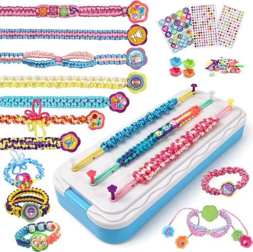 DDAI - Kits para hacer pulseras de amistad, manualidades de arte y artesanía para niños de 8 a 12 años - Regalos de cumpleaños para niñas de 7, 9,