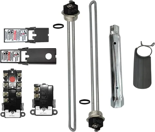 EWH-05 Kit de ajuste del calentador de agua eléctrico, incluye dos elementos de calefacción de 4500 W/240 V, termostato superior, termostato