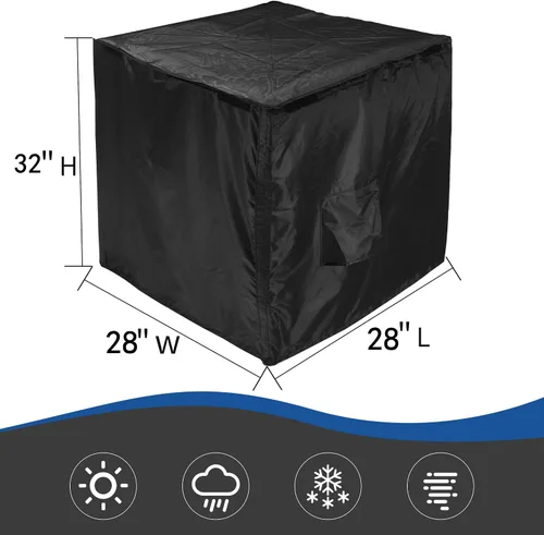 Miniatura 7 de Cubierta central de aire acondicionado para unidades exteriores, cubierta impermeable 2 en 1 con malla ventilada y diseño superior desmontable
