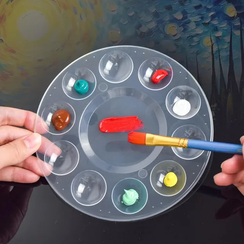 Miniatura 6 de Paleta de Bandejas de Pintura, 60 piezas Bandejas de Pintura para Niños, Paleta de Pintura de Plástico para Alumnos para Pintar, Manualidades DIY