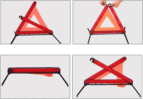 Miniatura 4 de KAFEEK Triángulo de advertencia reflectante para vehículos, kit de triángulo de seguridad en carretera de advertencia de emergencia, visibilidad