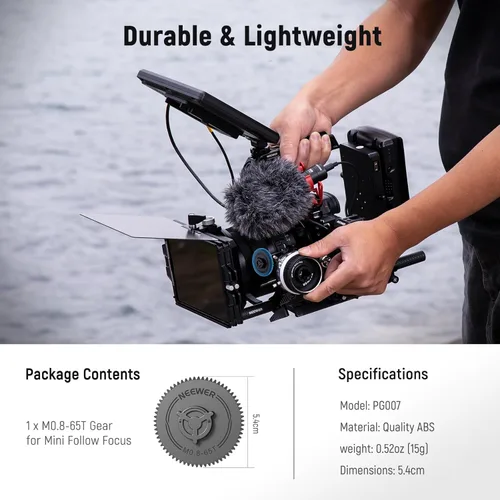 Miniatura 6 de NEEWER Engranaje M0.8-65T para seguimiento de enfoque, estándar 0.8 MOD y 65 dientes compatible con SmallRig Follow Focus y NEEWER Mini Follow